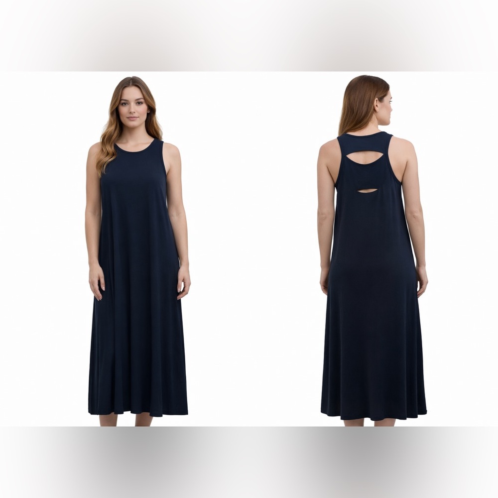 Black Sleeveless Dress with Cutout
